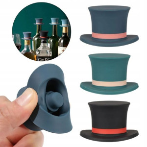 Silikonowy korek do wina kapelusz prezent 2szt
