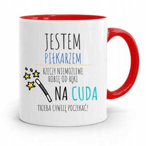 Kubek Czerwony Dla Piłkarza Jestem Piłkarzem
