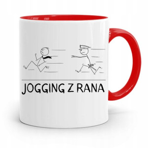 Kubek Czerwony Dla Policjanta Jogging Z Rana