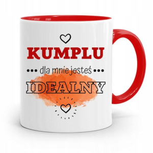 Kubek Czerwony Dla Przyjaciela Idealny Kumpel