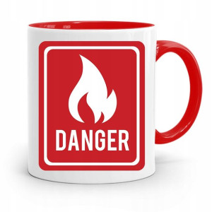 Kubek Czerwony Dla Strażaka Danger Prezent