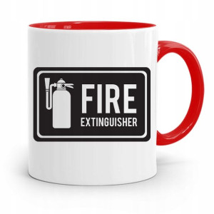 Kubek Czerwony Dla Strażaka Fire Extinguisher
