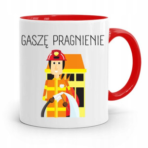 Kubek Czerwony Dla Strażaka Gaszę Pragnienie