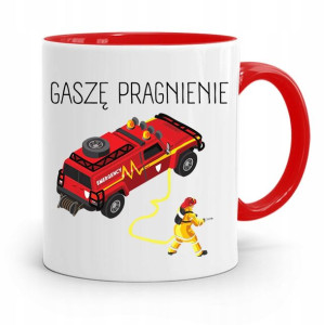 Kubek Czerwony Dla Strażaka Gaszę Pragnienie