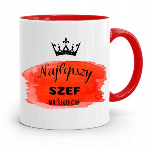 Kubek Czerwony Dla Szefa Najlepszy Szef Na Świecie