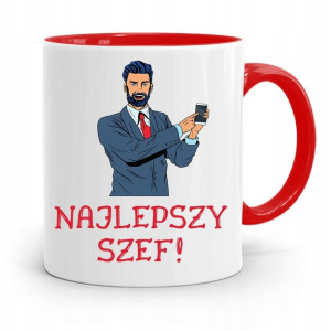 Kubek Czerwony Dla Szefa Najlepszy Szef Prezent