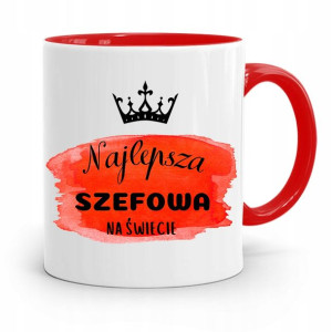Kubek Czerwony Dla Szefowej Najlepsza Na Świecie