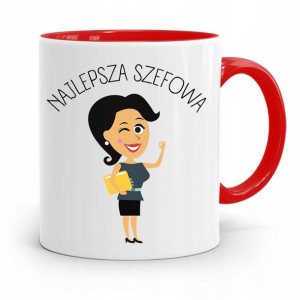 Kubek Czerwony Dla Szefowej Najlepsza Szefowa