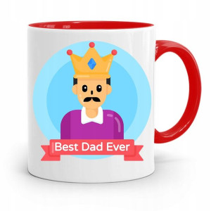 Kubek Czerwony Dla Taty Ojca Best Dad Ever Prezent