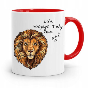 Kubek Czerwony Dla Taty Ojca Dla Mojego Taty Lwa