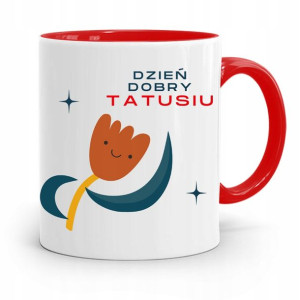 Kubek Czerwony Dla Taty Ojca Dzień Dobry Tatusiu