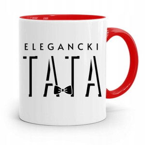 Kubek Czerwony Dla Taty Ojca Elegancki Tata