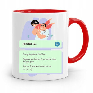 Kubek Czerwony Dla Taty Ojca Father Is... Prezent