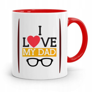 Kubek Czerwony Dla Taty Ojca I Love My Dad Prezent