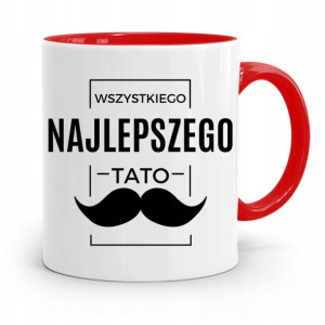 Kubek Czerwony Dla Taty Ojca Najlepszego Tato