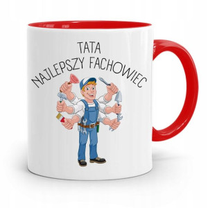 Kubek Czerwony Dla Taty Ojca Najlepszy Fachowiec