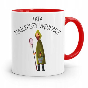 Kubek Czerwony Dla Taty Ojca Najlepszy Wędkarz