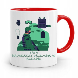 Kubek Czerwony Dla Taty Ojca Największy Wojownik