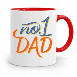 Kubek Czerwony Dla Taty Ojca No 1 Dad Prezent