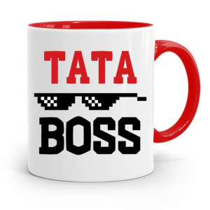 Kubek Czerwony Dla Taty Ojca Tata Boss Prezent