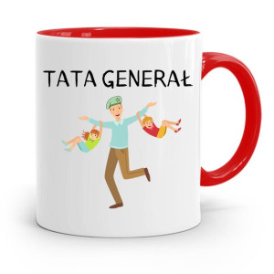 Kubek Czerwony Dla Taty Ojca Tata Generał Prezent
