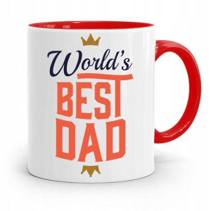 Kubek Czerwony Dla Taty Ojca Worlds Best Dad
