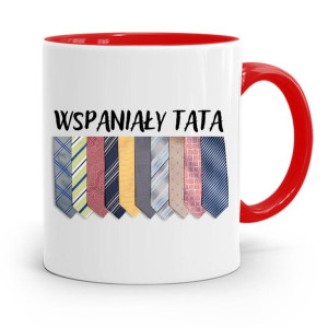 Kubek Czerwony Dla Taty Ojca Wspaniały Tata