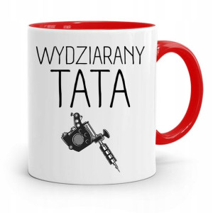 Kubek Czerwony Dla Taty Ojca Wydziarany Tata