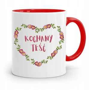Kubek Czerwony Dla Teścia Kochany Teść Prezent