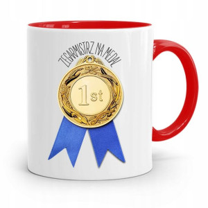 Kubek Czerwony Dla Zegarmistrza Na Medal