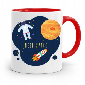 Kubek Czerwony Dzień Dziecka I Need Space Prezent
