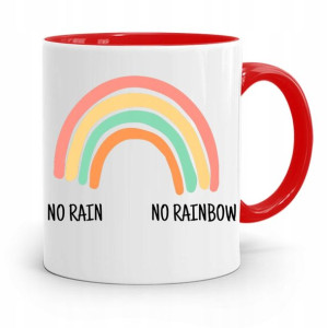 Kubek Czerwony Dzień Dziecka No Rain No Rainbow