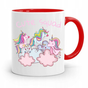 Kubek Czerwony Dzień Dziecka Prezent Cute Squad