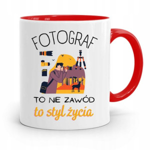 Kubek Czerwony Fotograf To Styl Życia Prezent