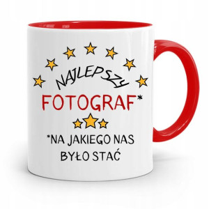 Kubek Czerwony Fotografa Najlepszy Fotograf