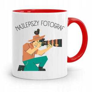 Kubek Czerwony Fotografa Najlepszy Fotograf
