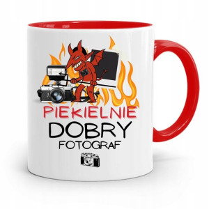 Kubek Czerwony Fotografa Piekielnie Dobry Fotograf