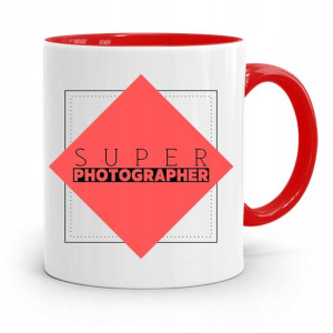 Kubek Czerwony Fotografa Super Photogrrapher