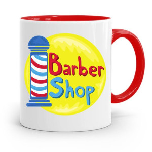 Kubek Czerwony Fryzjera Fryzjerki Barber Shop