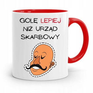 Kubek Czerwony Fryzjera Gole Lepiej Niż Urząd