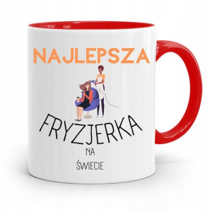 Kubek Czerwony Fryzjera Najlepsza Fryzjerka
