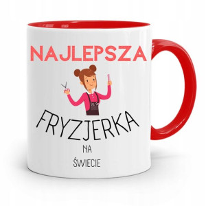 Kubek Czerwony Fryzjera Najlepsza Fryzjerka