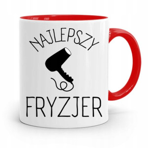 Kubek Czerwony Fryzjera Najlepszy Fryzjer Prezent