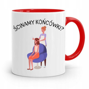 Kubek Czerwony Fryzjerki Ścinamy Końcówki? Prezent