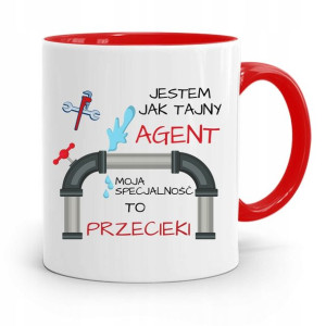 Kubek Czerwony Hydraulika Jestem Jak Tajny Agent