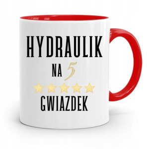 Kubek Czerwony Hydraulika Na Pięć Gwiazdek