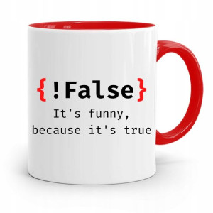 Kubek Czerwony Informatyka Programisty !false