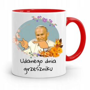 Kubek Czerwony Jan Paweł Ii Papaj Grzeszniku