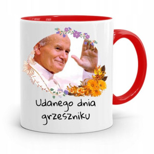 Kubek Czerwony Jan Paweł Ii Papaj Grzeszniku