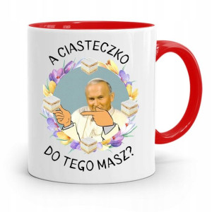 Kubek Czerwony Jan Paweł Ii Papież A Ciasteczko?